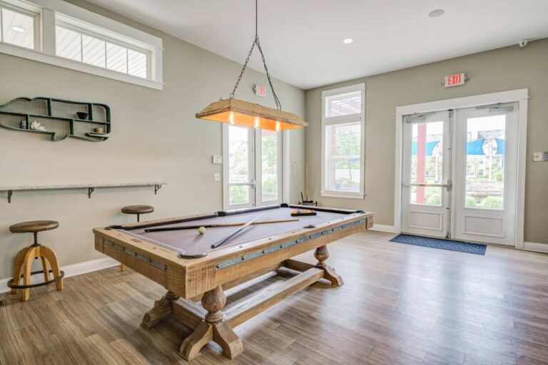 Play a game of billiards in our resort-style clubhouse at our Worthington apartments.