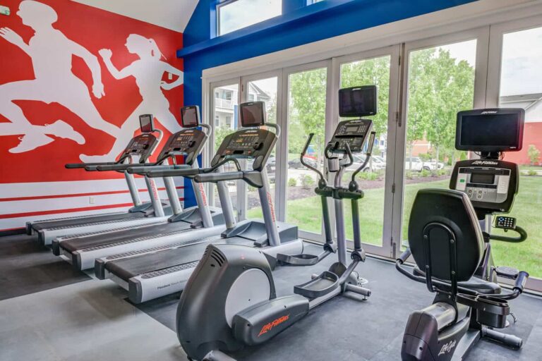 Stay in shape at our our fitness center onsite at our Worthington apartments.