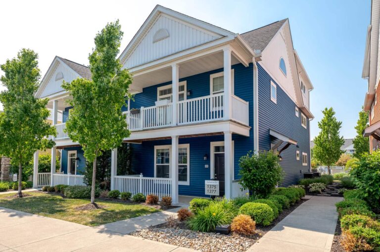 Townhome options at District at Linworth apartments in Worthington.